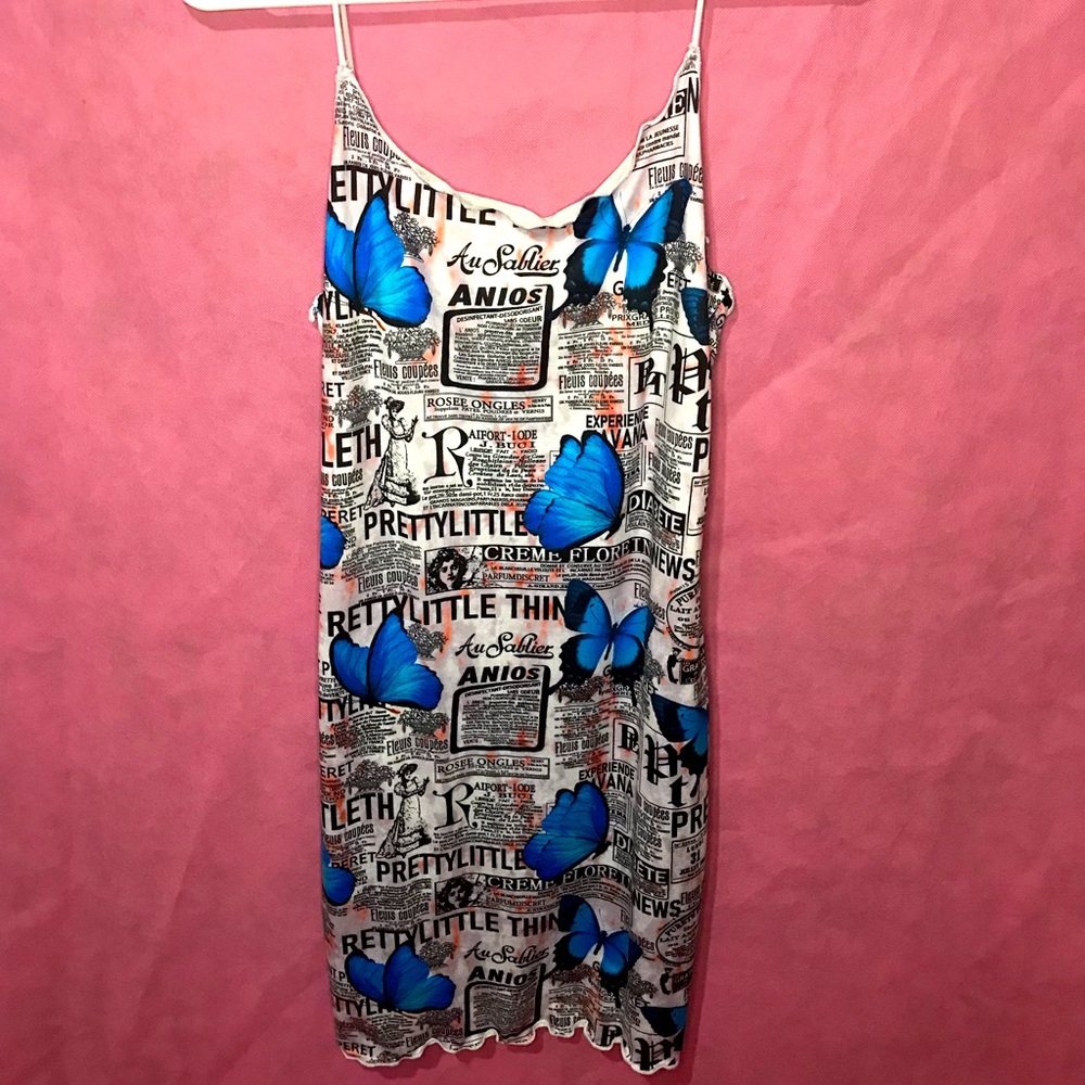 Mixed decor fitted SHEIN dress. Spaghetti straps.